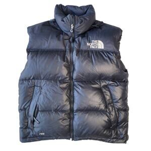 VTG The North Face 1996 Retro Nuptse Puffer Vest 700 Goose Down Black Womens SM